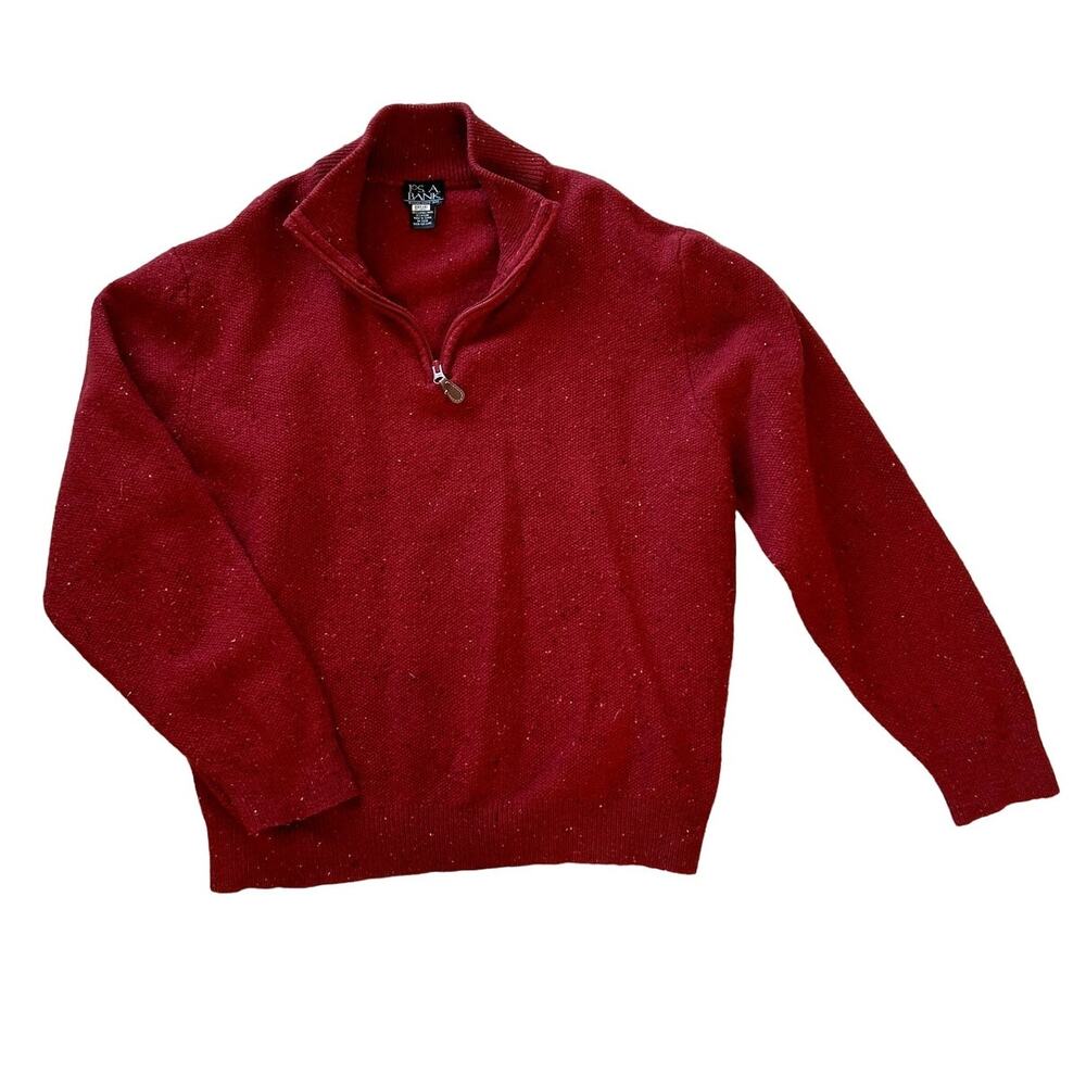 JOS. A. BANK Lambs Wool Blend Sweater Size L - XL Preppy Business Casual Grandpa